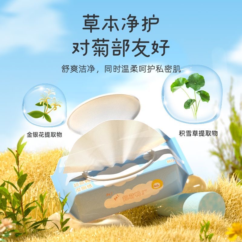 植护纯水实惠装湿厕纸【80抽/包*10包】